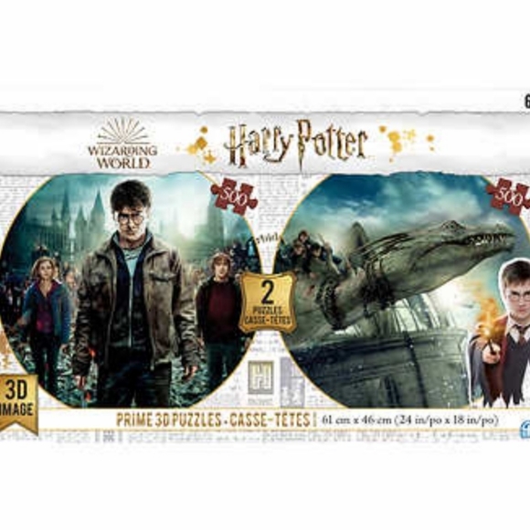 Harry Potter 3D Lenticular Puzzles – 500  Pcs Twin Pack|Novelty|Gift|Collectible - Picture 1 of 3